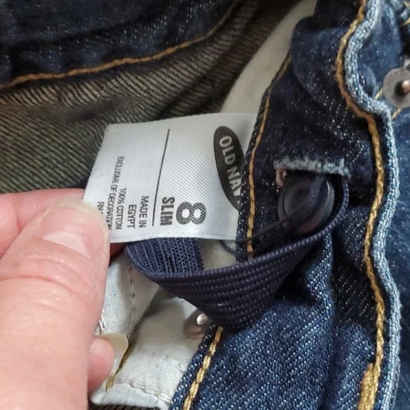 Old Navy Boys Loose Style Jeans Size 8 Slim - Picture 4 of 6